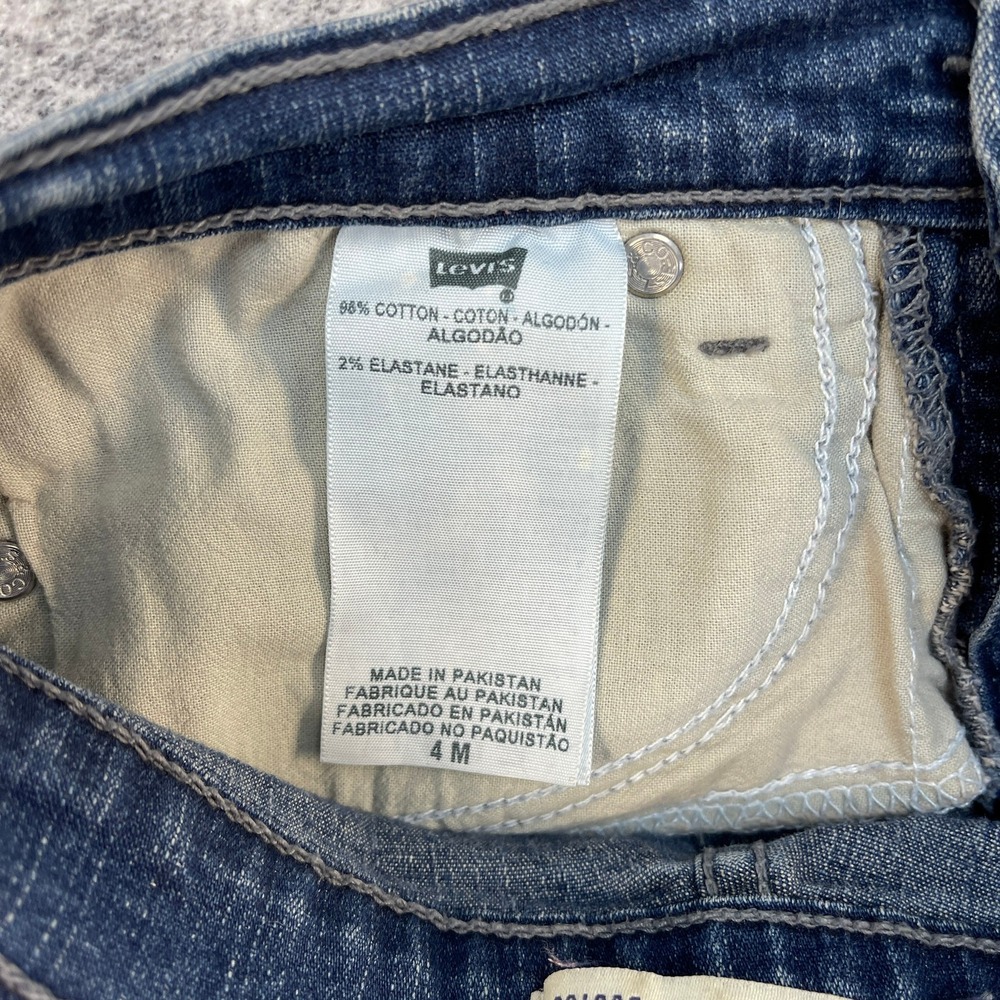Levi's 512 Perfectly Slimming Bootcut Jeans Women Size 4M Blue Denim Stretch - Picture 12 of 13